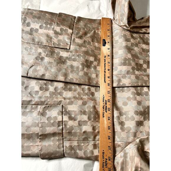 Ellen Tracy womens size 6 blazer silk geometric pattern peach/beige Girlboss - Picture 3 of 10